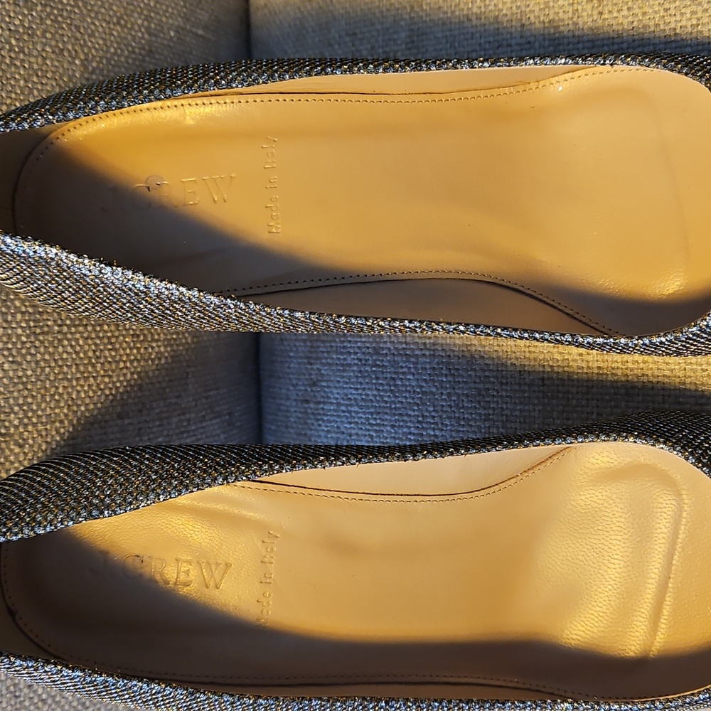 NWOT J. CREW Woven Metallic Pumps - Picture 5 of 8
